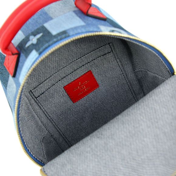Louis Vuitton Backpack Mini Denim Patchwork Monogram Rucksack Shoulder Bag LV - Picture 7 of 7